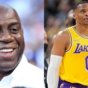 6'9" Magic Johnson calls Russell Westbrook ‘Westbrick’ 2 times in a row on National TV