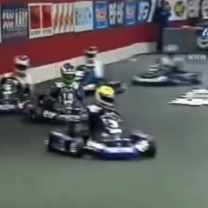 "The kid, the man, the legend!": Watch young Lewis Hamilton pull of a Double overtake from his karting days