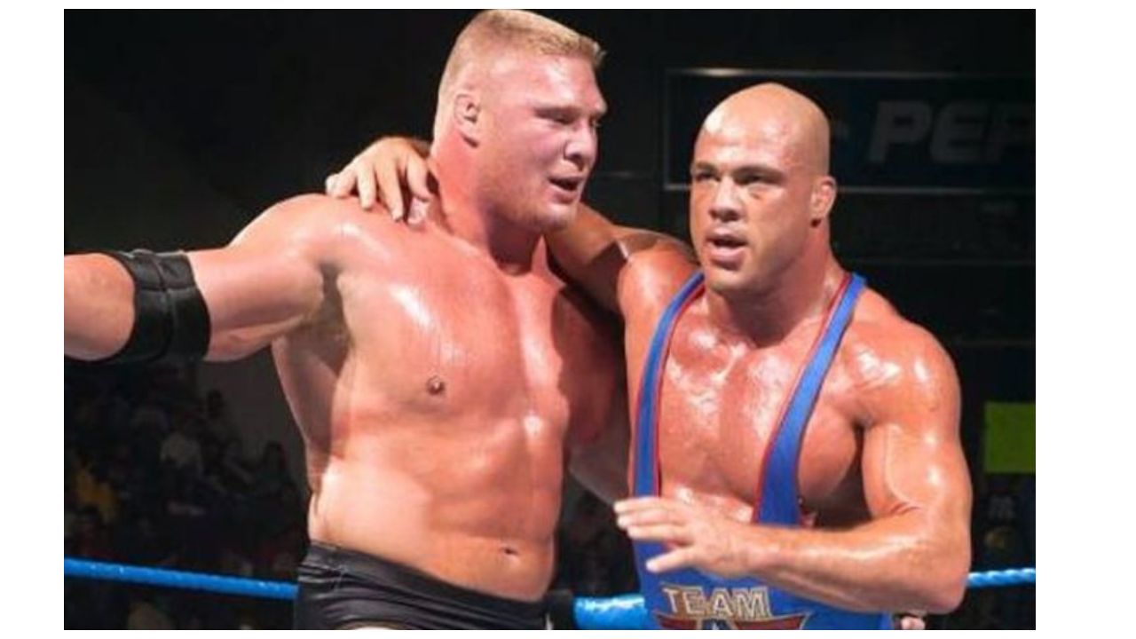 Brock Lesnar and Kurt Angle