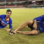 All-rounder Axar Patel and pacer Avesh Khan copied the celebration of Yuzvendra Chahal after India's win against West Indies in Port of Spain.