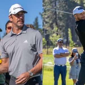 "Aaron Rodgers sends it long to... Stephen Curry?": Warriors superstar and Packers legend dueled in the "$600,000" American Century Championship