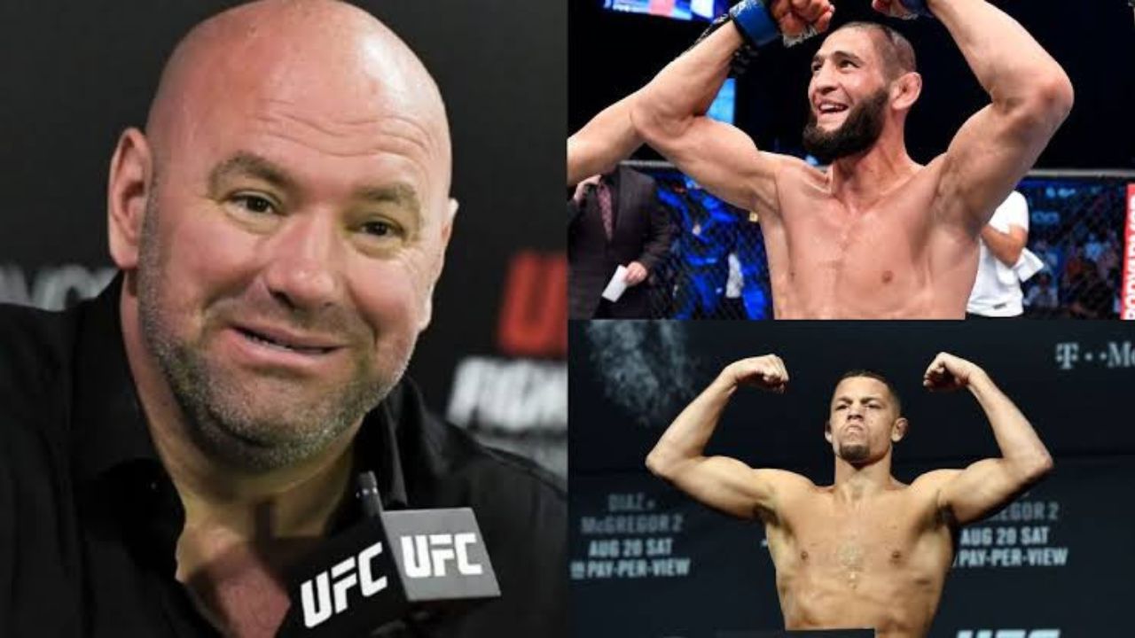 Dana White Nate Diaz Khamzat Chimaev