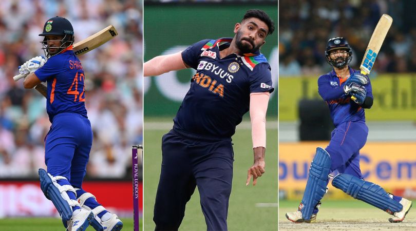 Shikhar Dhawan jersey number: Jasprit Bumrah jersey number and Dinesh Karthik jersey number