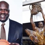 7ft Shaquille O’Neal’s statue outside Staples center is only 2ft larger than him, weighing 1000 pounds and crushing the rim