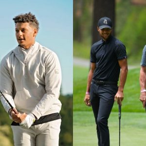 "Patrick Mahomes is doing his best Stephen Curry impression": Chiefs star makes an audition to be the latest Splash Bro. as Aaron Rodgers joins Warriors star at ACC