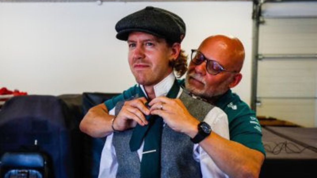 "Seb is now a peaky blinder" - F1 Twitter reacts to 35-year-old Sebastian Vettel being unable to knot a tie