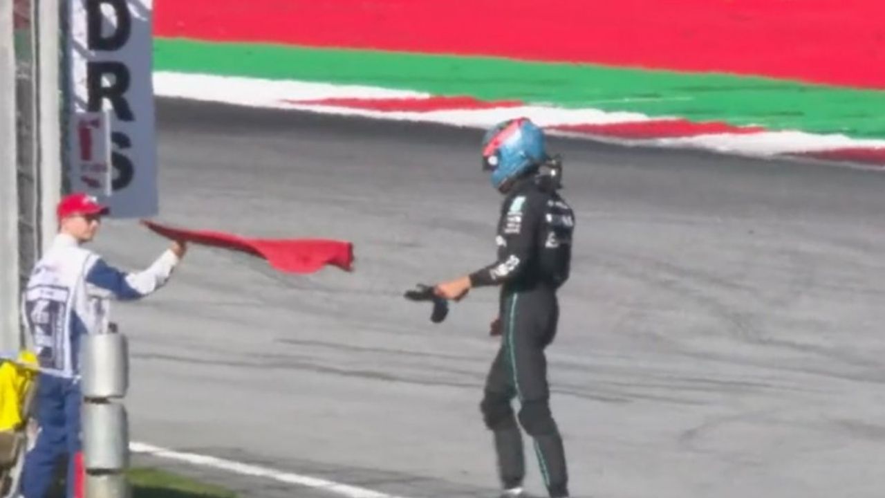 "Good to see FIA focusing on important things"- George Russell may face penalty ahead of Austrian GP for crossing track during Red Flag