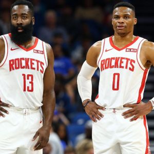 James Harden and Russell Westbrook combine for the most PPG since Elgin Baylor and Jerry West