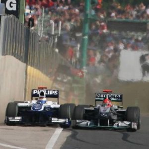 When Michael Schumacher almost squeezed his former $110 Million teammate into a concrete wall at the Hungarian Grand Prix in 2010