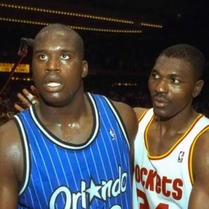 7'0 Hakeem Olajuwon uniquely flexed his dominance against Shaquille O'Neal and Patrick Ewing 11/11 times in the Finals