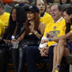 Rihanna's support for LeBron James made Warriors' owner Joe Lacob switch seats away during Game 1 of the 2015 NBA Finals