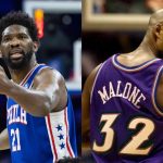 Joel Embiid and 36,928 points scoring Jazz legend are the only players in 32 years to average 30-11  