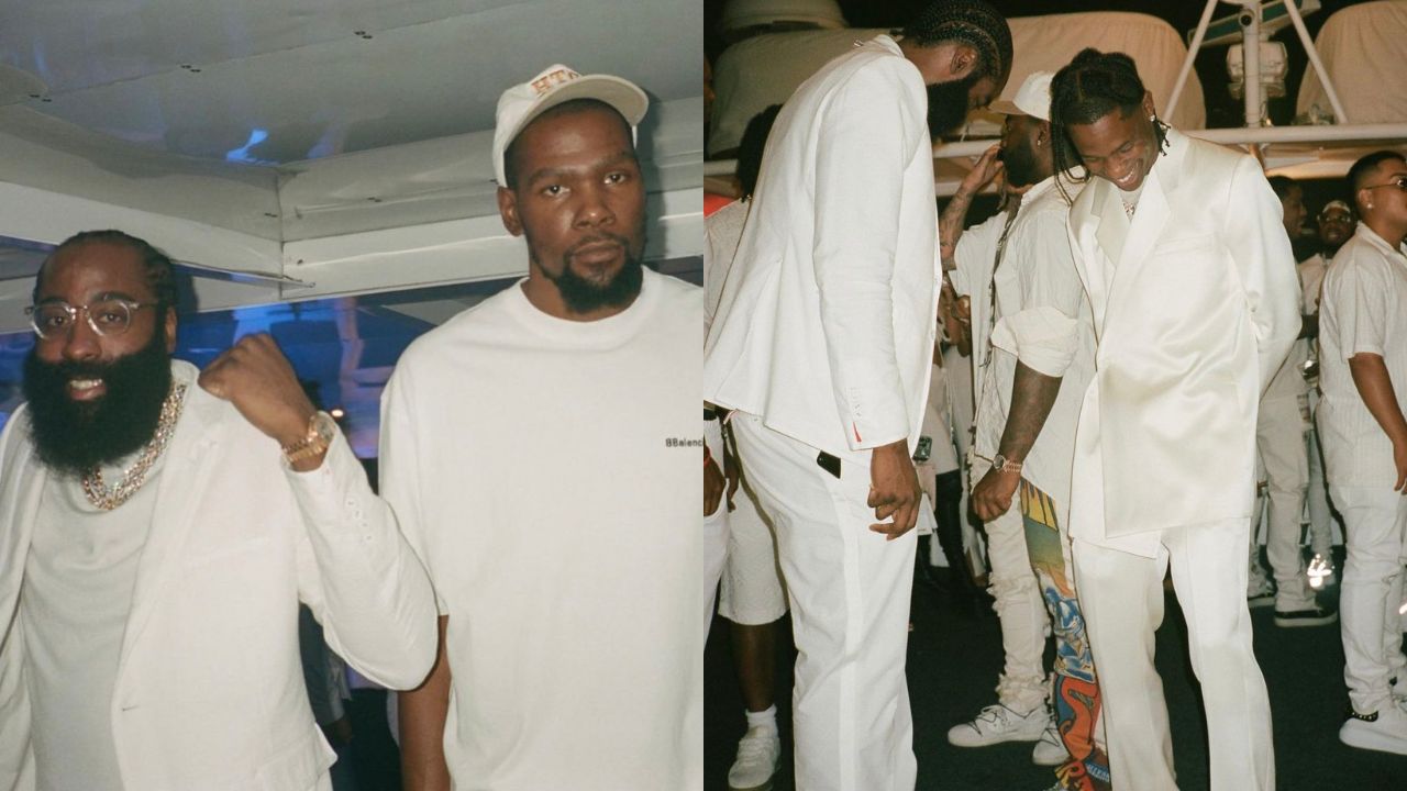 $165 million worth James Harden hilariously chucks 33rd birthday cake into ocean in Kevin Durant's presence