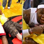 Miami Heat fan makes a $75,000 shot and provokes a tackle from LeBron James