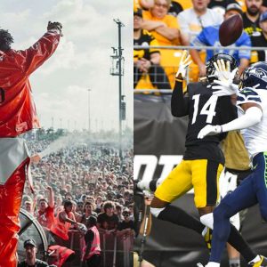 George Pickens celebrates like $20 million Antonio Brown at Rolling Loud after scoring an epic touchdown