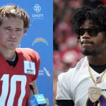 NFL Twitter Gets Fired Up Over Lamar Jackson Being Ranked Higher Than Justin Herbert On the NFL Top 100 List
