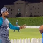 Rohit Sharma and Babar Azam engaged in a conversation ahead of the India-Pakistan match, where Rohit asked Babar to get married.
