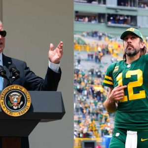 'I guess Joe Biden got 81 million votes': Aaron Rodgers tore down president's 'fake White House' as a propaganda attempt for Covid-19 vaccinations