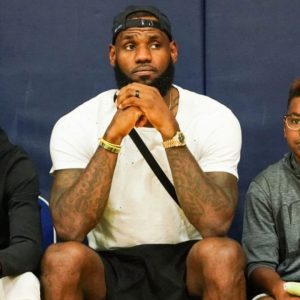 NBA Twitter reacts as 6’9” LeBron James puts in work with 15 y/o Bryce James and 17 y/o Bronny James at the Lakers facility
