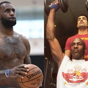 6’6 Michael Jordan can out-bench 250lb LeBron James by nearly 100 lbs despite a severe lack in size