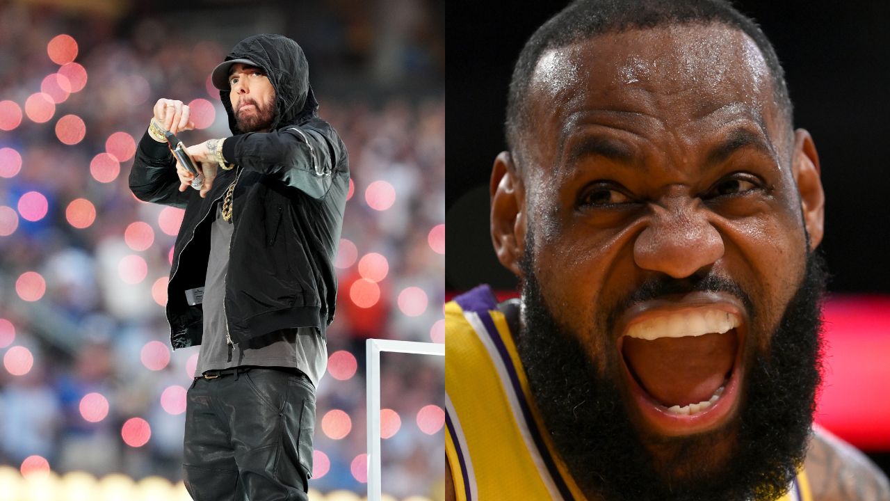 $1 billion worth LeBron James got jiggy on 'White Boy Wednesday', blasted Eminem during Lakers practice