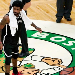 $90M net worth Kyrie Irving stomping on the Celtics logo 'Lucky the Leprechaun' proved fatal for Brooklyn Nets