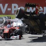 When Romain Grosjean was fined $50,150 and was banned from the 2012 Italian GP