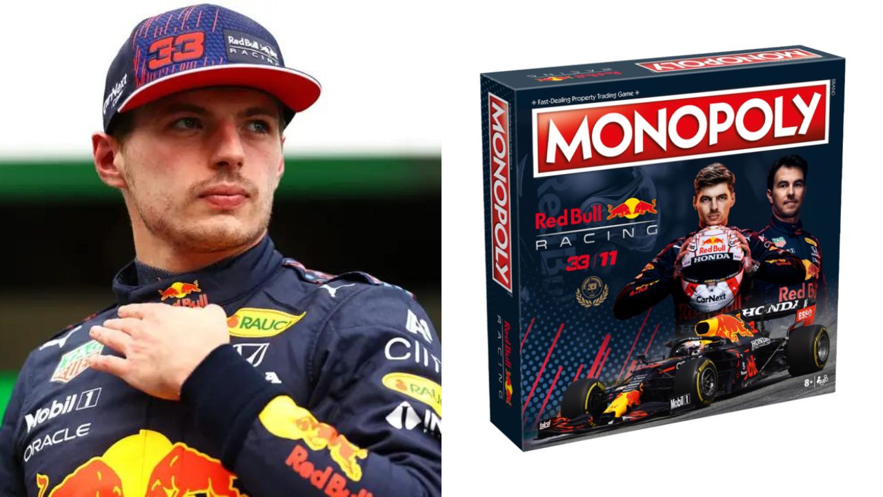 Max Verstappen features in the new $50-worth Monopoly 'Red Bull' edition board game