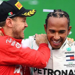 "Hurry up and get out of here!"- Lewis Hamilton interrupts Sebastian Vettel's interview to get back to racing