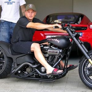 $250 Million former F1 driver has customized Harley Davidson that he often shows off