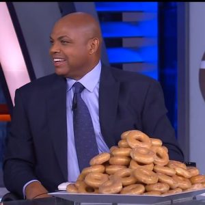 Charles Barkley hilariously identifies $1.25 Krispy Kreme donuts over bananas, while blindfolded!