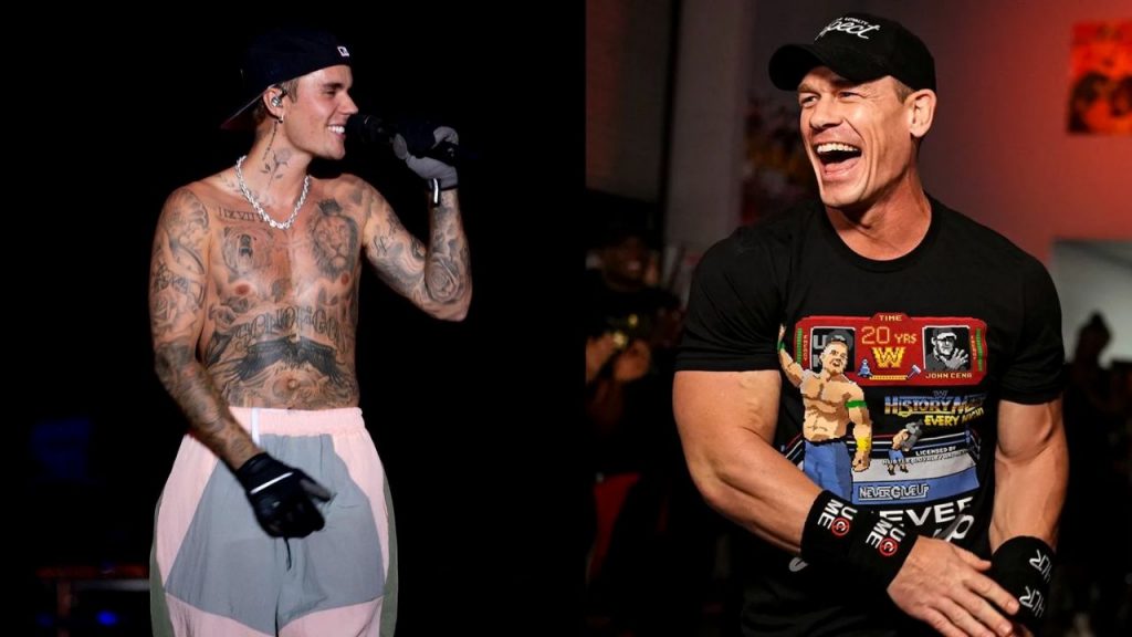 John Cena and Justin Bieber