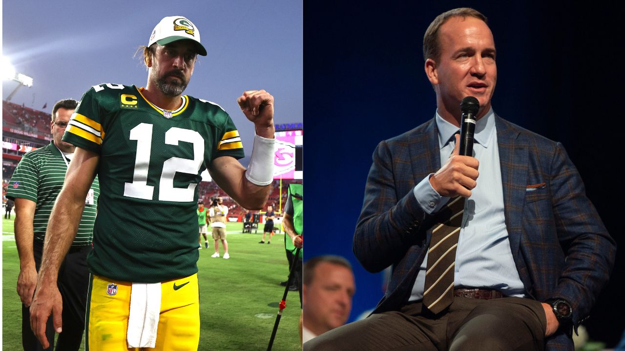 Jealous Peyton Manning was blown away by Aaron Rodgers' insane throwing skills