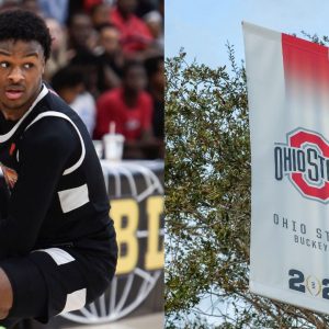 Bronny James, LeBron James' kid, will be eligible for collegiate football next year, and Ohio State is presently the favorite to land the King's son.