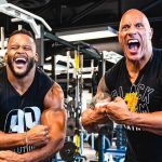 Aaron Donald and Dwayne Johnson showed off their insane strength by curling 100 pounds in a legendary workout