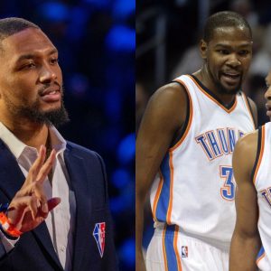 “Only Russell Westbrook can stop Kevin Durant”: Damian Lillard once called out 2017 MVP’s ball-stopping tendencies