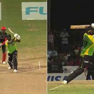 "Smashed for two sixes by Mr Muscle": Ian Bishop narrates Kennar Lewis 111 metre six off Jaden Carmichael in CPL 2022 season opener