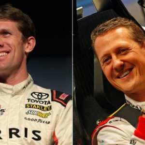 When 28 NASCAR races winner Carl Edwards defeated Michael Schumacher by more than 2 seconds in Race of Champions