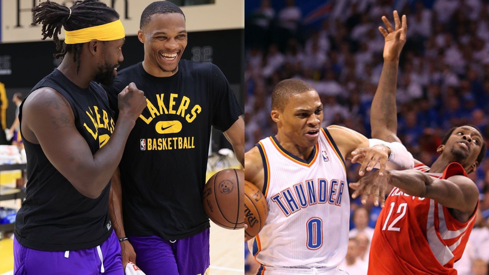 Russell Westbrook throws “first dime of the year” to the $13M Pat Bev who was responsible for his meniscus tear