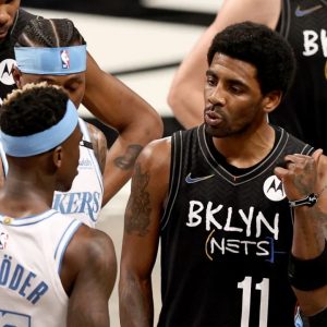 Dennis Schroder, who once called Kyrie Irving a N****, gave away all his Kyries after said incident