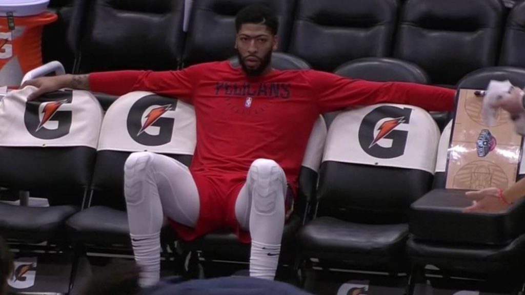 Anthony Davis' wingspan is 5-seats long