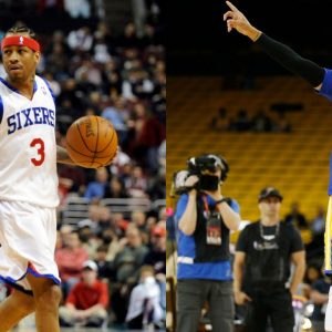 Stephen Curry claimed that Allen Iverson served as his inspiration when he displayed an arm sleeve for the illustrious Sixers player during the 2017 NBA Finals.