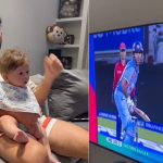 Yuvraj Singh shared a video on his social media handles where is watching the video of him smashing 6 sixes with his son Orion Keech Singh.