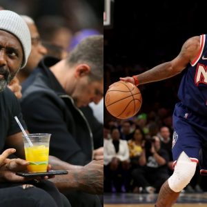 Brooklyn Nets point guard Kyrie Irving confronts English star Idris Alba for wanting to play Chicago Bulls legend Michael Jordan. 