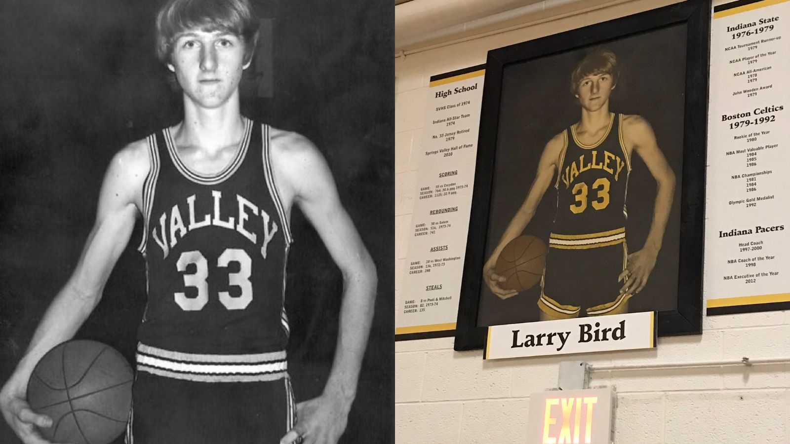 Larry Bird had to score 30 pts at halftime in high school, to get his father to watch his game, Joe walked to the gym that night