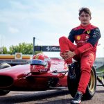 5 GP Winner Charles Leclerc drivers Ferrari's 1967 Spaghetti car