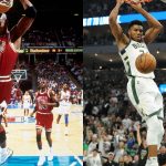 Michael Jordan almost inevitably carries the torch when it comes to playoff records but Giannis Antetokounmpo is slowly catching up.  