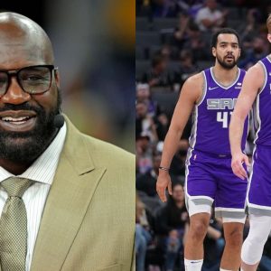 Shaquille O’Neal ‘Shaqtin’ makes an appearance at Eurobasket as Domantas Sabonis deeply embarasses Bosnian star