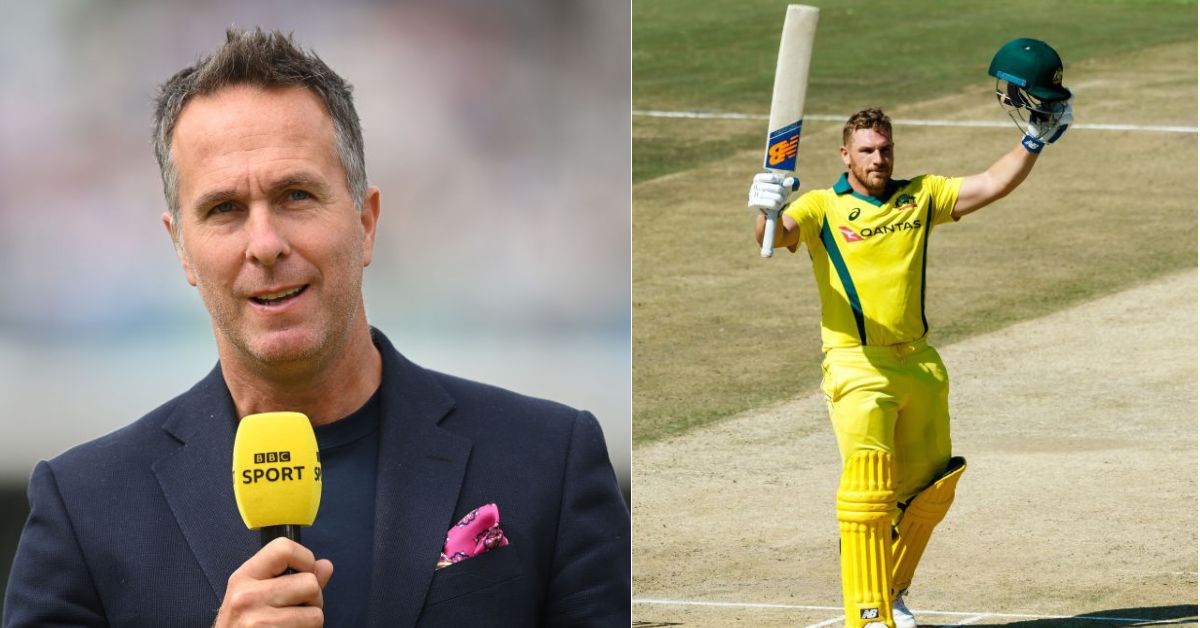 Aaron Finch played a knock of 172 runs against Zimbabwe in a T20I match, and Michael Vaughan was quick in applauding that.