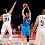 7 footer Rudy Gobert got Luka Doncic right back with a mean poster dunk on his dome